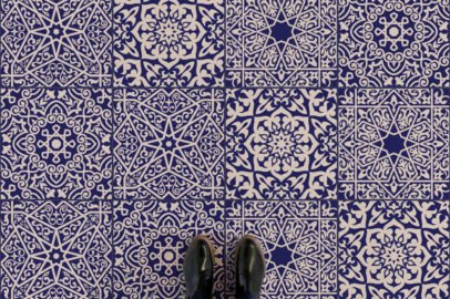 arabesque-arabic-tile-vinyl-flooring-blue-feet