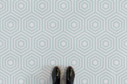 beehive-hexagon-pattern-flooring-green-feet-vinyl-flooring