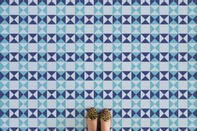 blue-diamond-geometric-triangle-flooring-blue-feet-vinyl-flooring