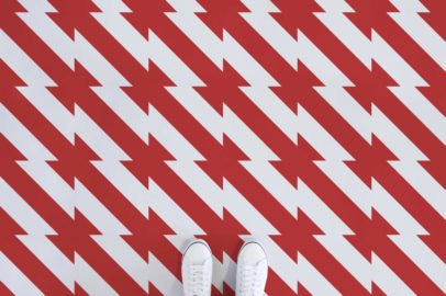 bowtie-geometric-stripe-flooring-red-feet-flooring