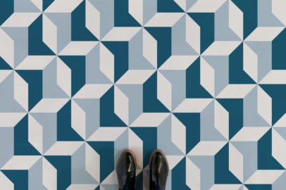 kensington-retro-geometric-pattern-blue-feet-vinyl-flooring