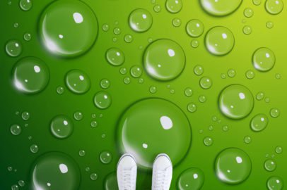 lime-dew-water-bubble-graphic-flooring-green-feet-vinyl-flooring