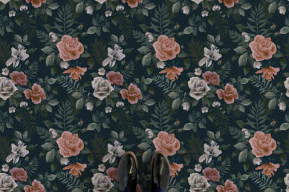 nocturnal-floral-green-feet-vinyl-flooring