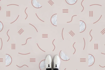 Pink-palmistry-graphic-design-vinyl-flooring