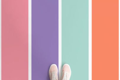Multi-coloured Thick Stripes Bright Vinyl Flooring